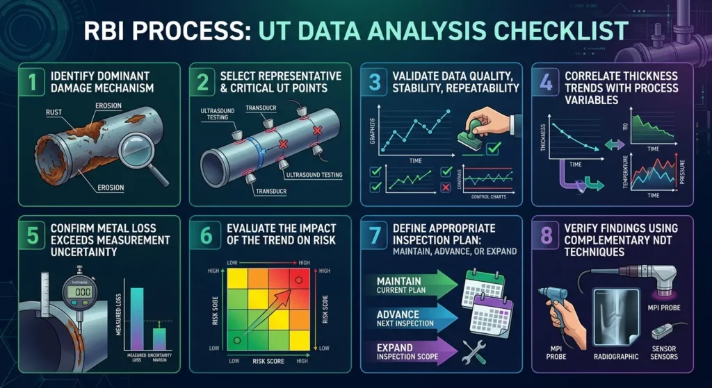 UT Inspection Checklist Using Permanent UT Sensors.