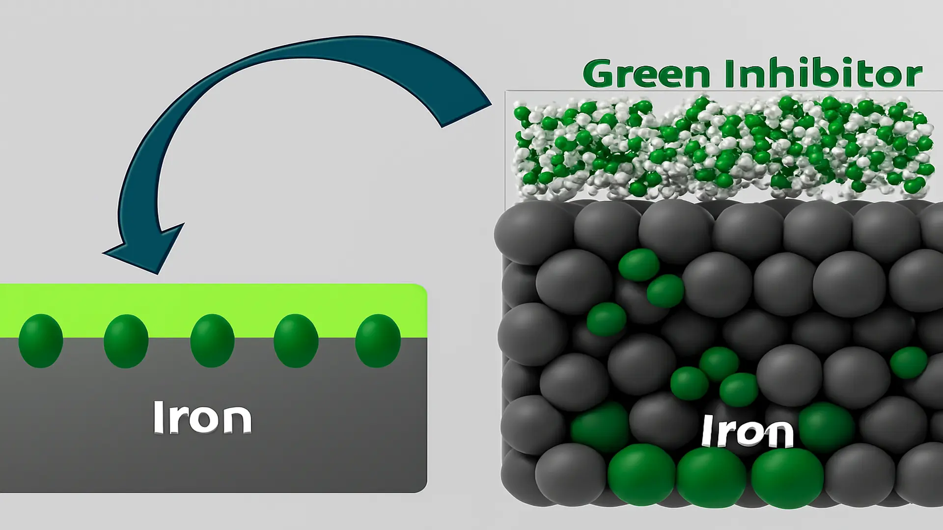 Eco friendly corrosion control: Mecanismo de formación de una capa protectora sobre la superficio metalica mediante la aplicacion de inhibidor verde.