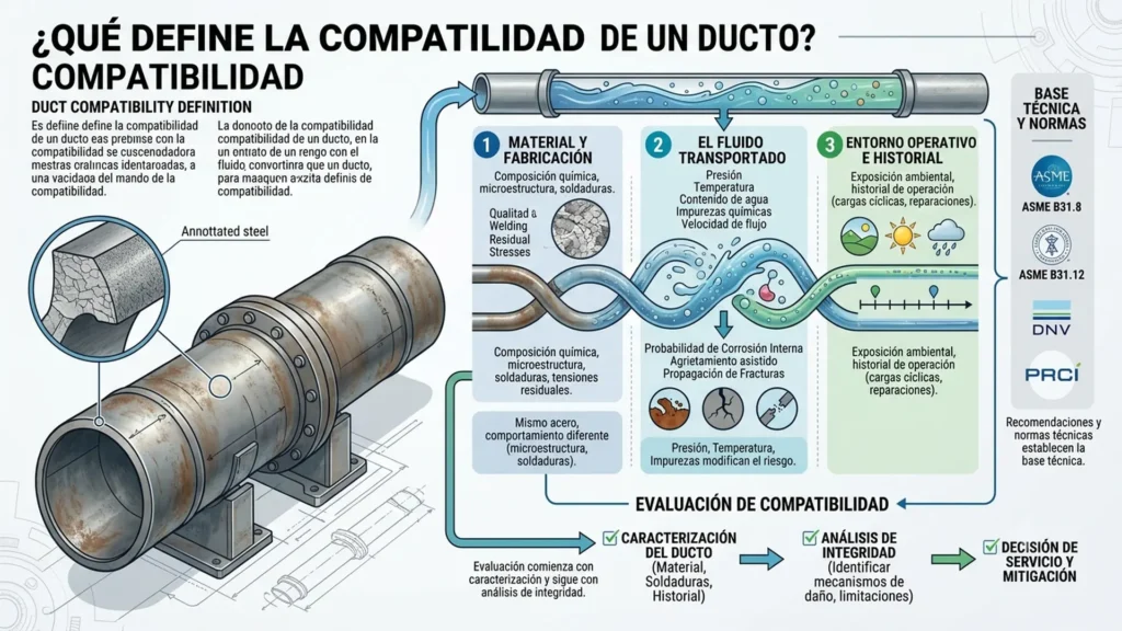Compatibilidad de ductos en ductos existentes