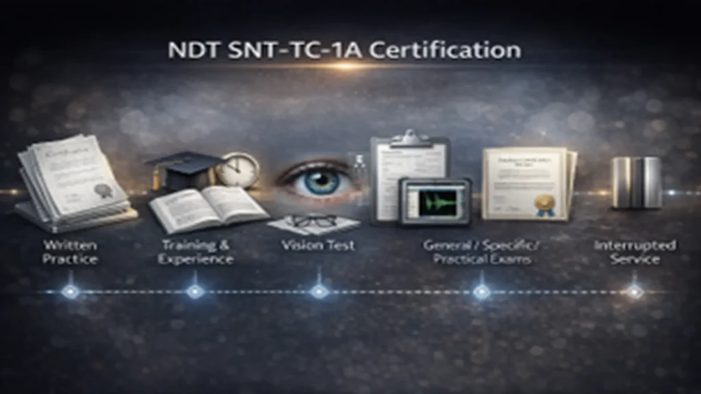 Flujo de cualificación y certificación del personal NDT SNT-TC-1A