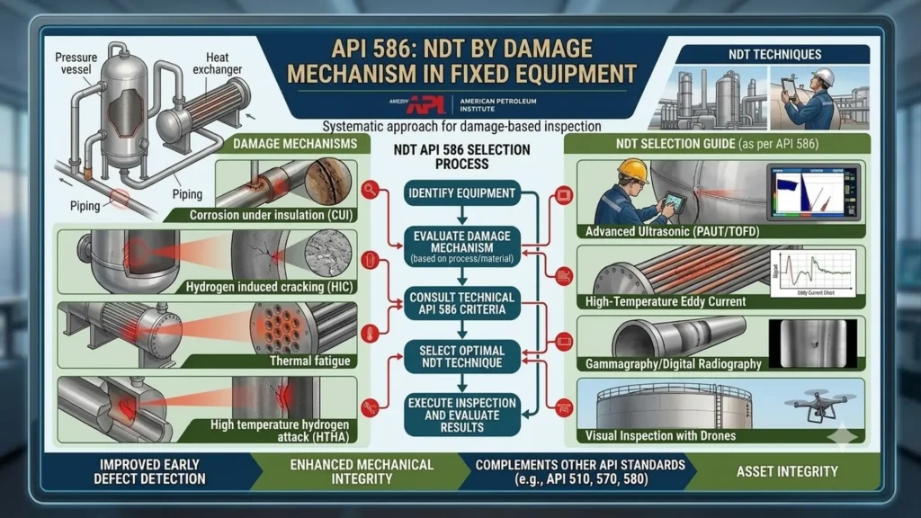 Procedimientos API 586 para la inspección de equipos fijos.