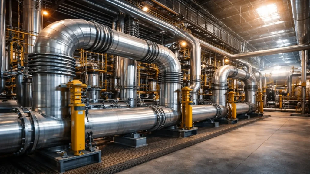 Power piping system in a power plant in accordance with ASME B31.1

