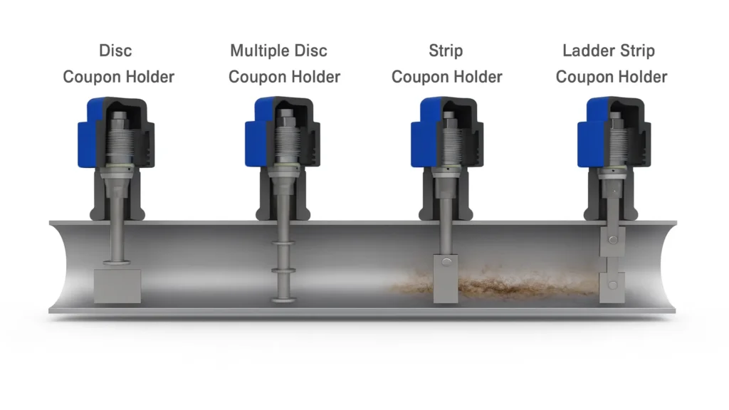 Different types of corrosion coupons.