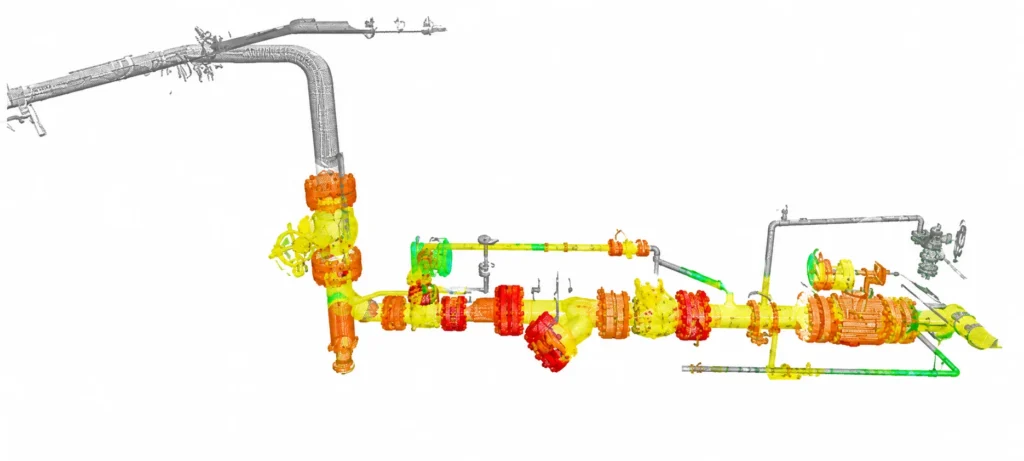 sound coating, with green, yellow, orange and red marking progressively higher percentages of surface area rusted. Source: own.