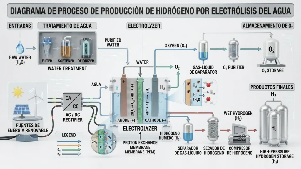 Hydrogen production by water electrolysis