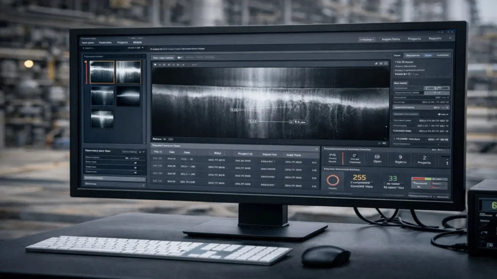 Management and traceability software for digital radiography NDT.
