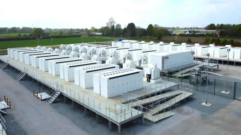 Operational efficiency: Battery energy storage park for renewable energy integration.