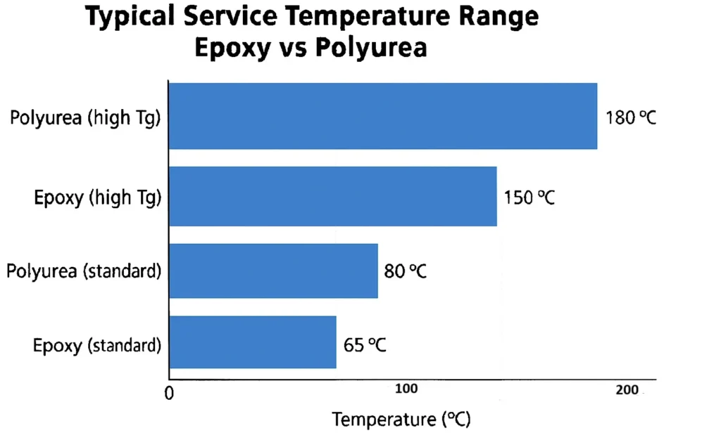 Temperature Range Epoxy vs Polyurea