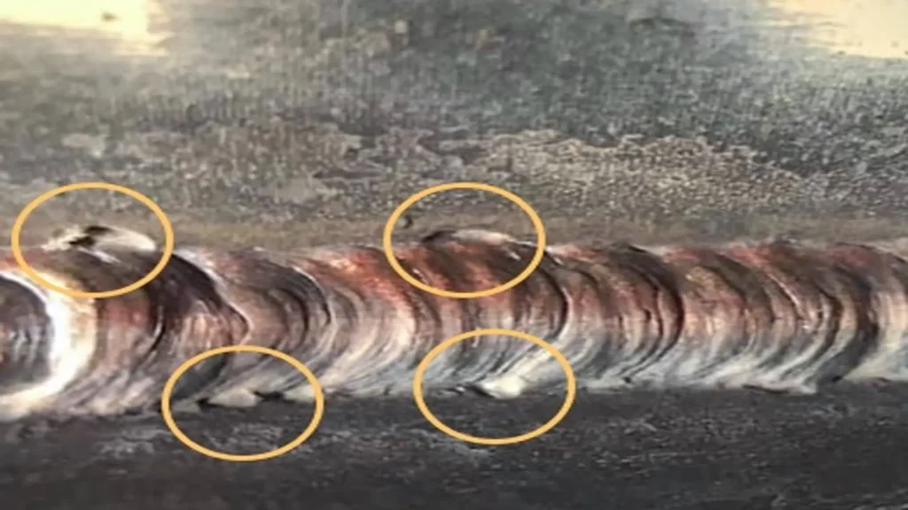 Figure 3. Welding with surface pores.