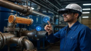 Capacitación inmersiva en END con VR/MR en inspecciones industriales.