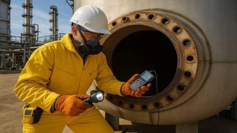 Inspección de internos en torres de destilación según normas Oil & Gas
