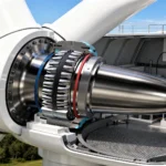 Rodamientos de alto rendimiento en turbinas eólicas.