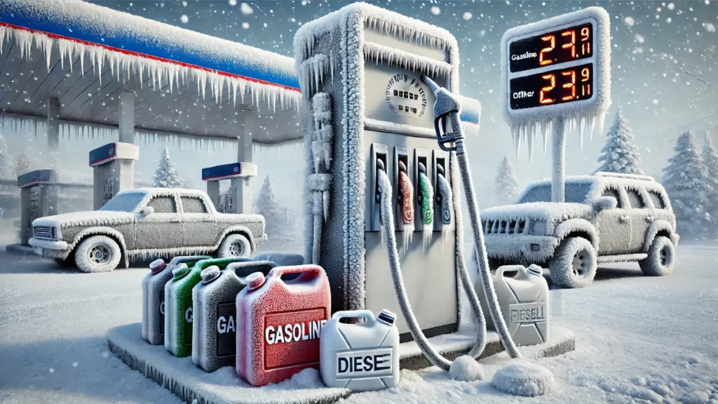 ¿A qué temperatura se congela la gasolina y otros combustibles?