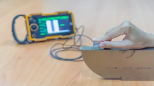 Errores de interpretación en ultrasonido industrial: Transductores y bloques de calibración precisos