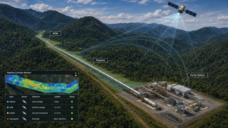 Monitoreo satelital de ductos: ¿Qué no detecta la inspección terrestre?