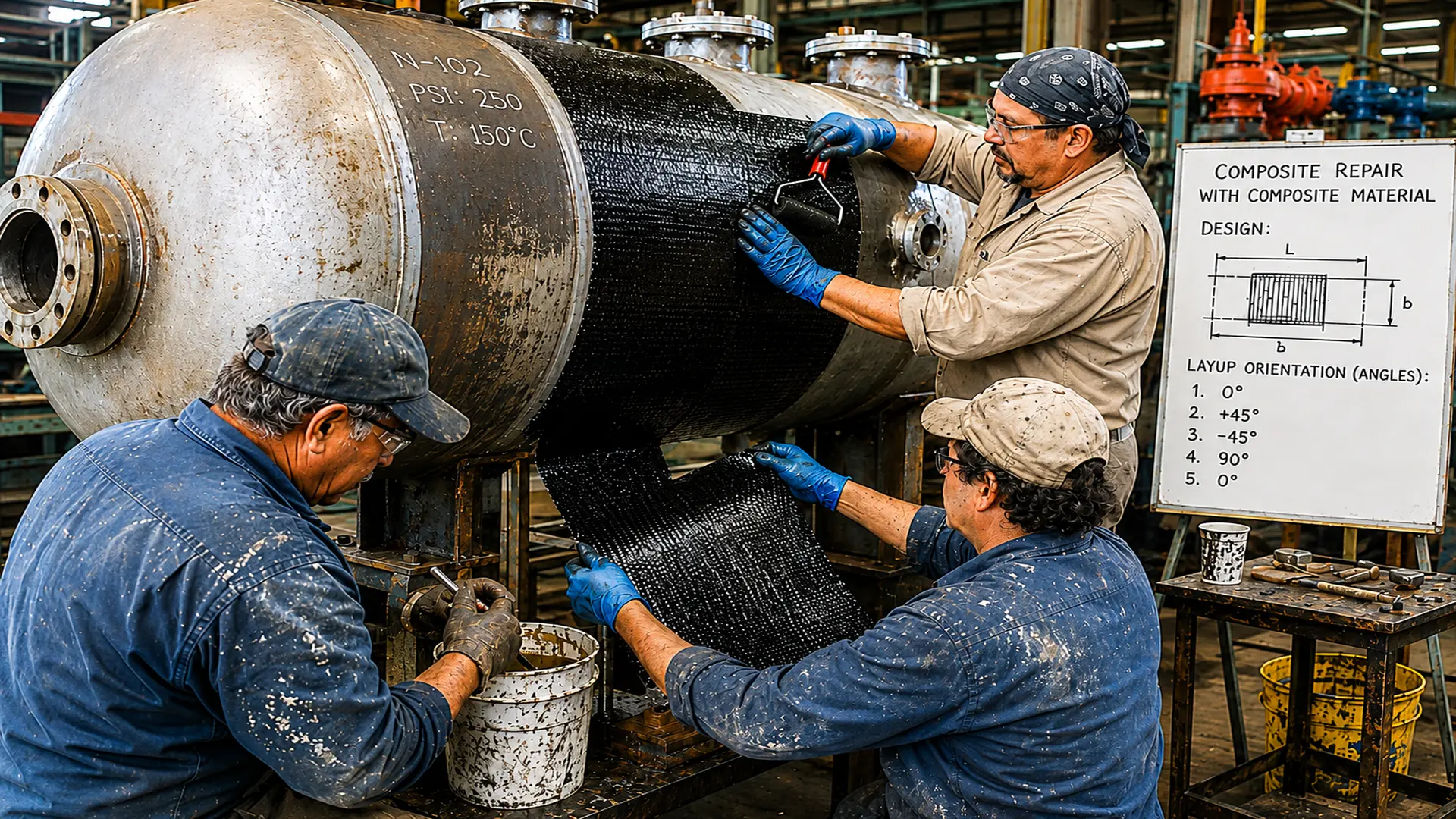 Composite materials for the repair and inspection of industrial assets