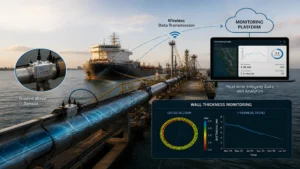 Continuous Ultrasonic Monitoring in jetty pipelines