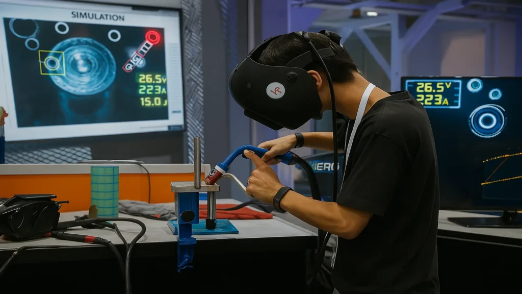 Welding training with digital and virtual technologies