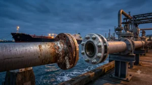 Galvanic corrosion in dock flanges: Electrical isolation kits for mitigation