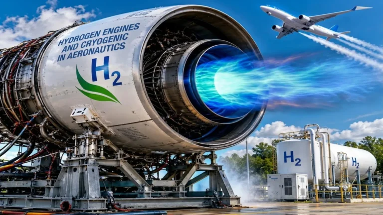 Hydrogen engines and cryogenic challenges in aeronautical engineering
