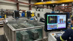 Immersion inspection for bars, billets and critical parts