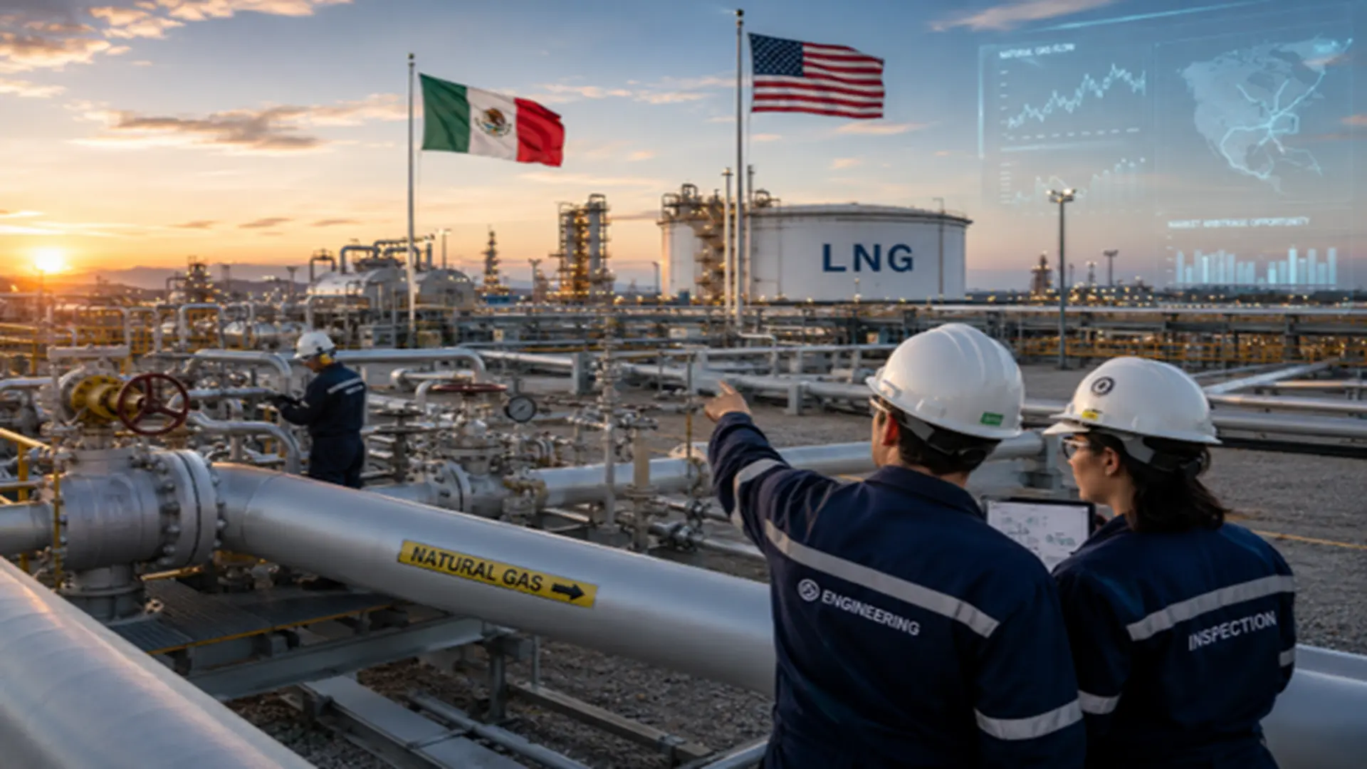 Natural Gas Commercialization: Flexibility and cross border arbitrage