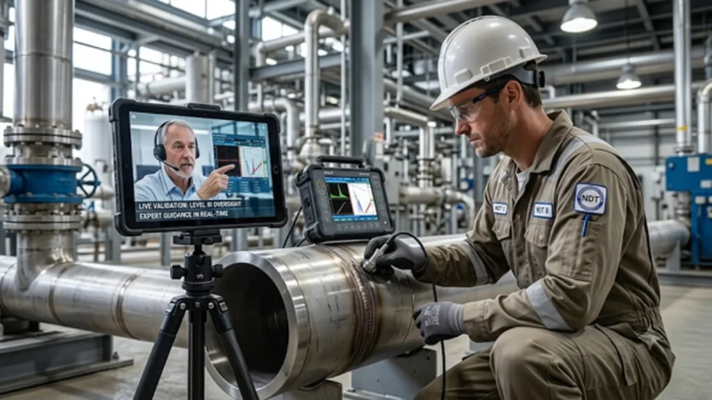 Shortage of Level III NDT technicians in plants: inspection validation through remote collaboration
