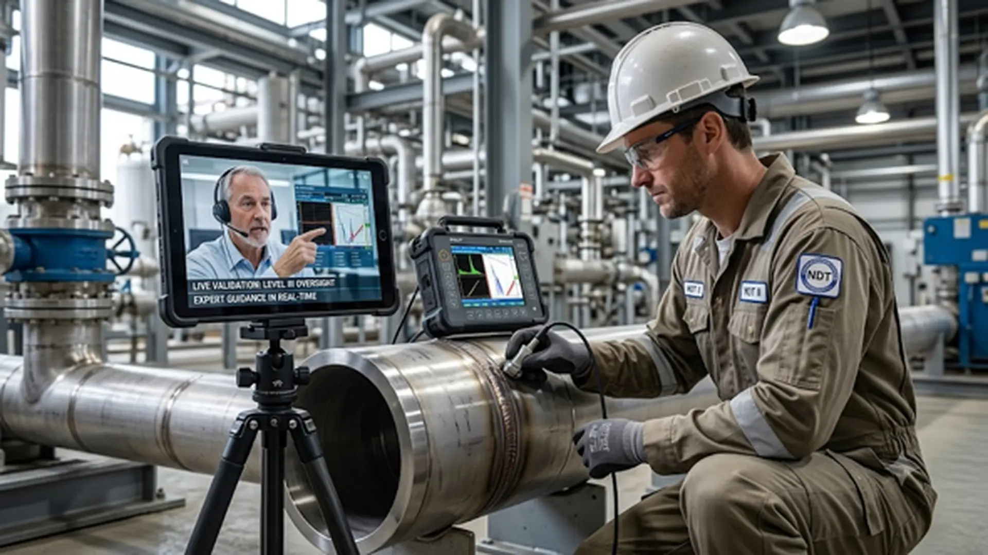 Shortage of Level III NDT technicians in plants: inspection validation through remote collaboration