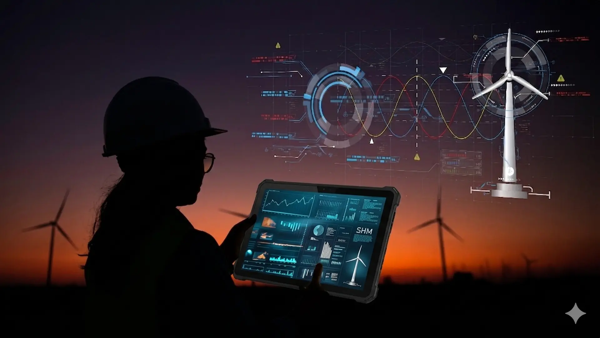 Structural monitoring of 15 MW turbines using SHM