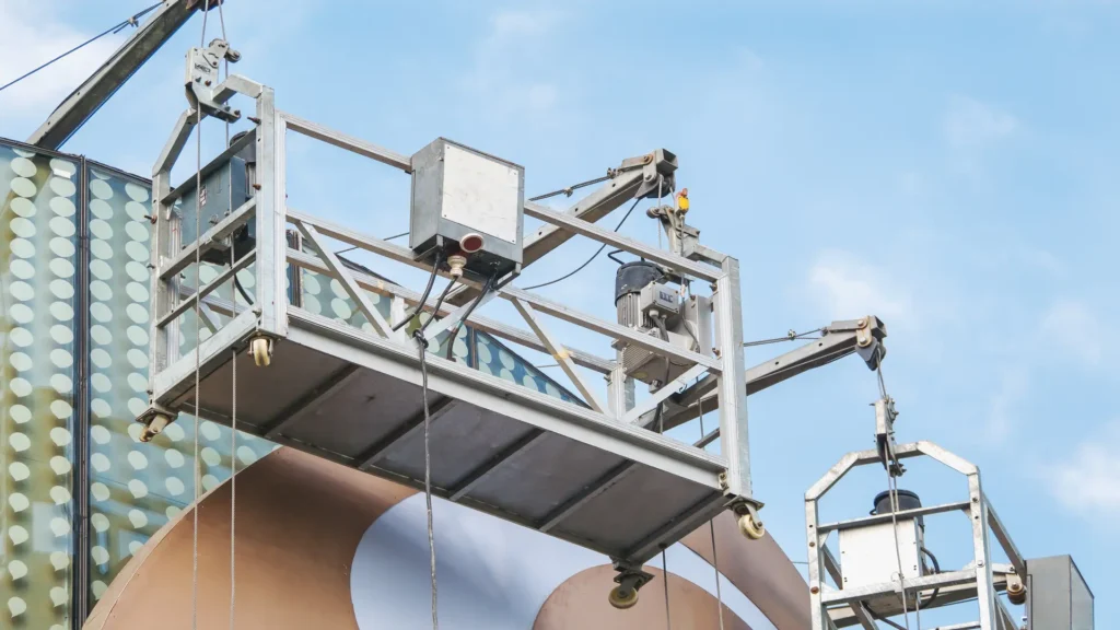 Suspended scaffolds: Types, components and main uses.
