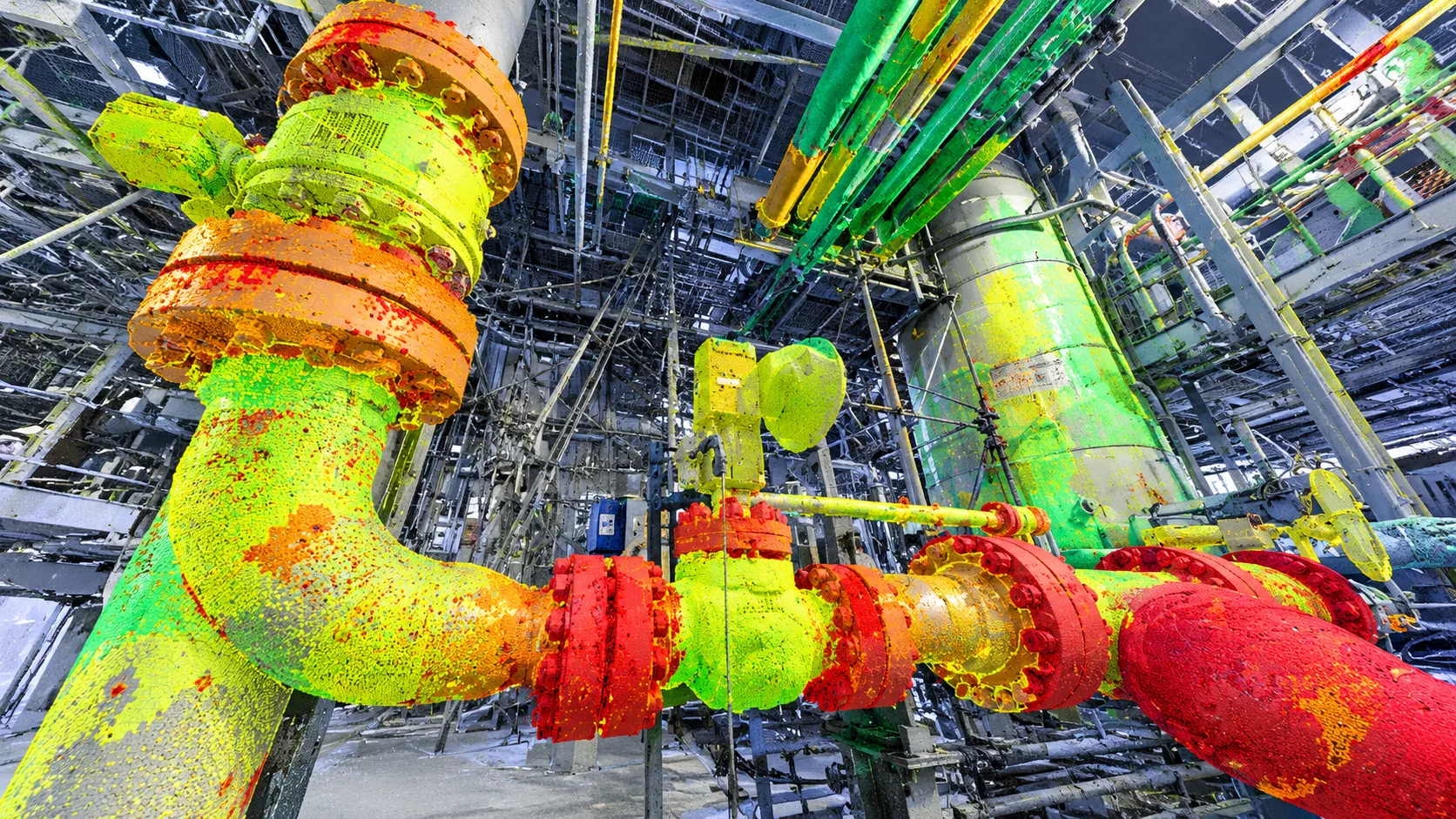 Inspection and degree of rusting in Pipes.