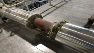 Thermal insulation on pipelines: In-situ drying with ventilation and drainage