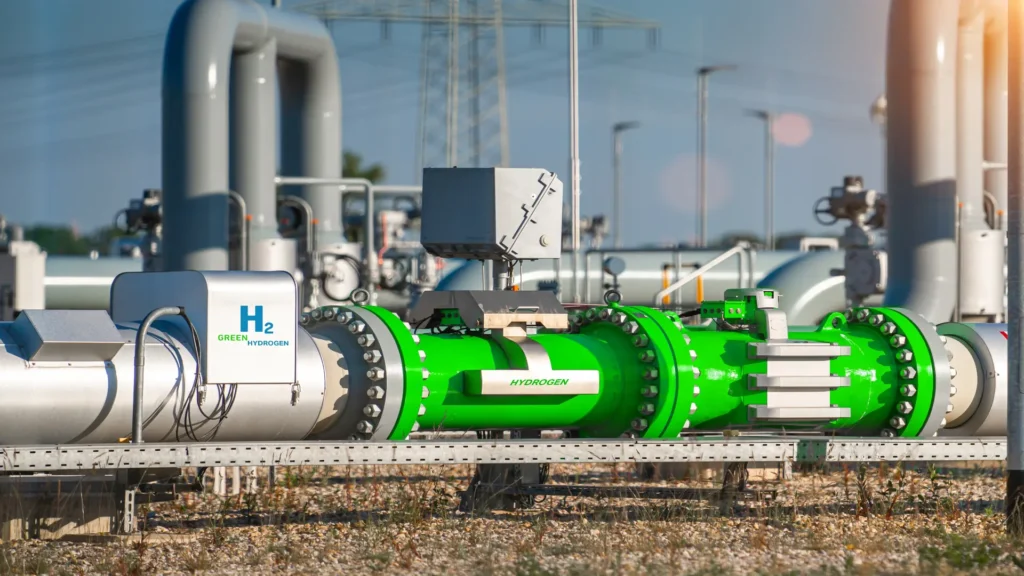 Green hydrogen transportation pipeline used as a method for decarbonization of the midstream sector