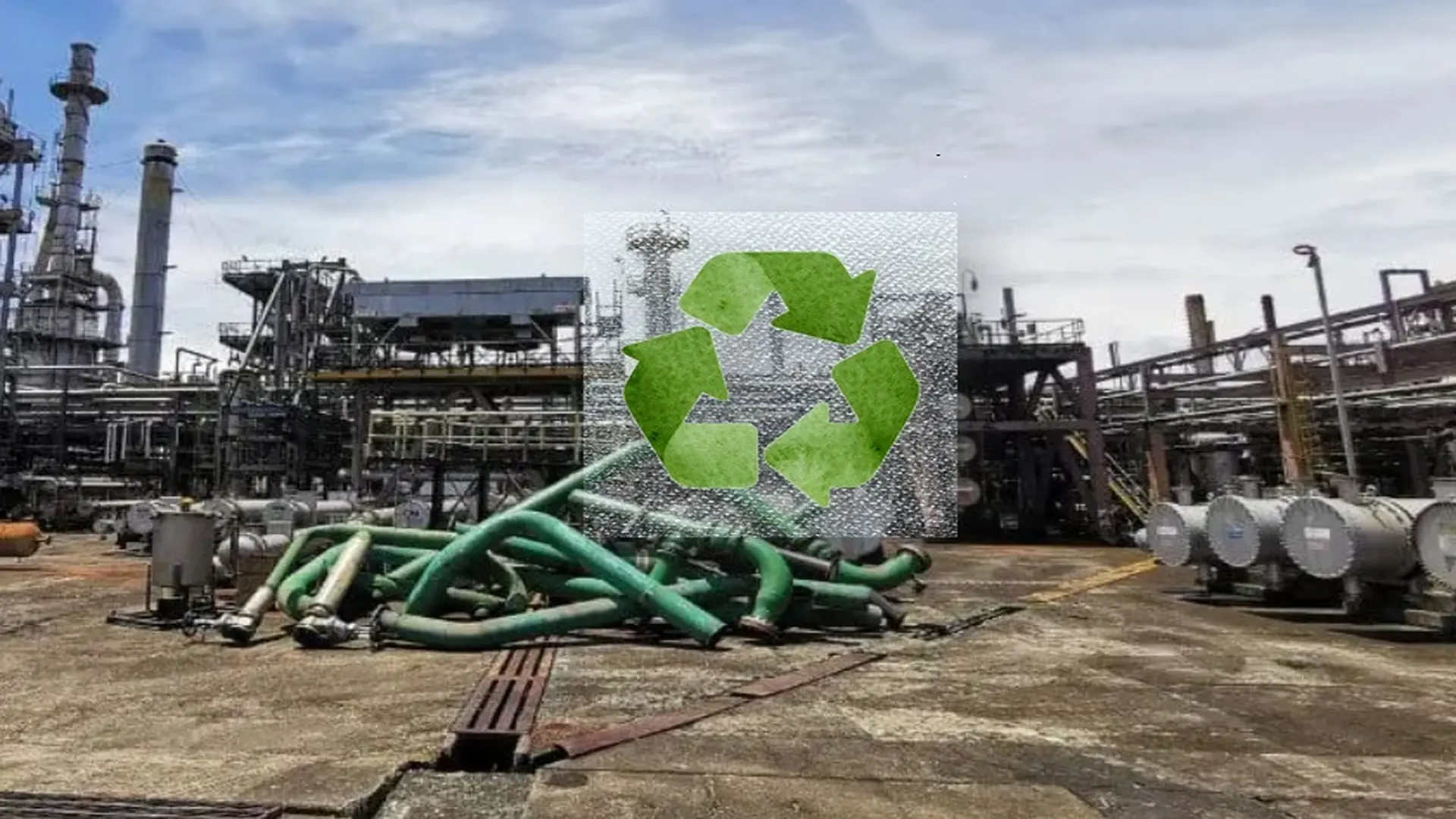 Sistema de eliminación de residuos en la industria de la construcción.