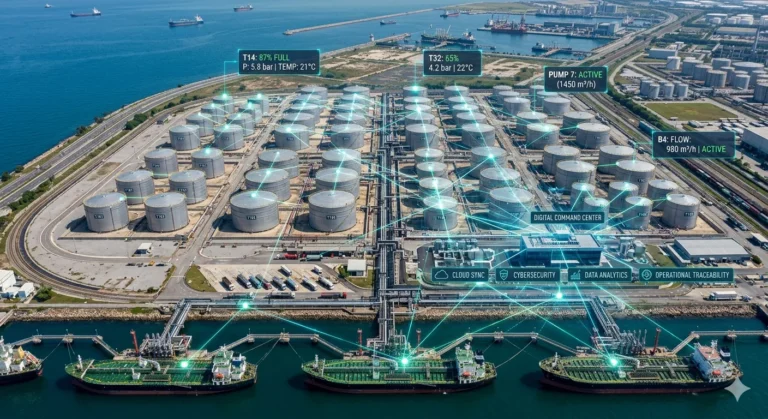 Smart traceability at terminals tank: level and custody