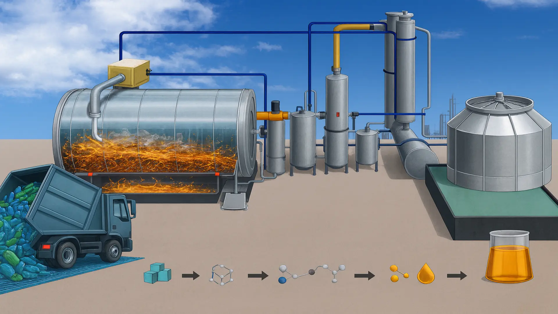 Chemical recycling: Advanced pyrolysis and depolymerization routes