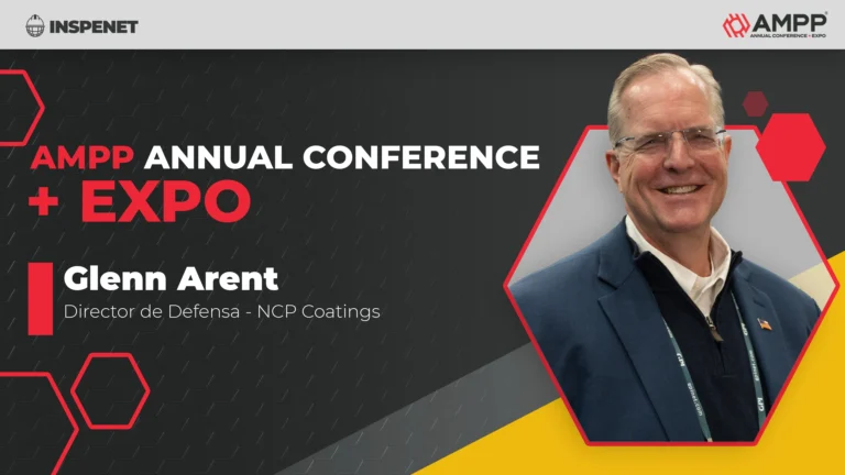 Banner del AMPP Annual Conference + Expo 2026 con Glenn Arent de NCP Coatings.