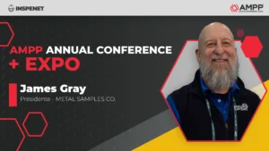 James Gray en AMPP 2026 sobre monitoreo de corrosión industrial.