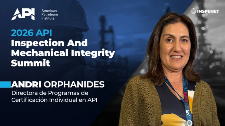 Andri Orphanides de API presenta la certificación profesional en el API Inspection and Mechanical Integrity Summit 2026.