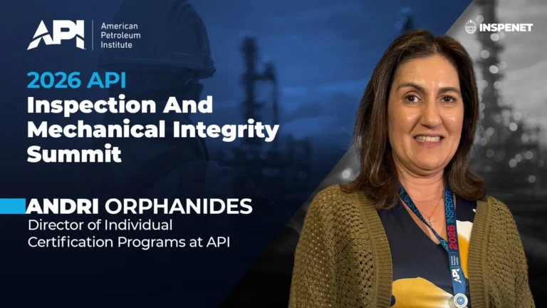 Andri Orphanides from API presents the professional certification at the API Inspection and Mechanical Integrity Summit 2026.