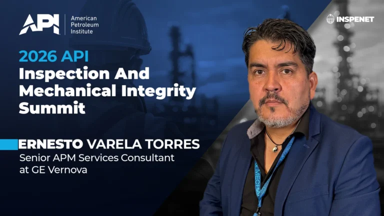 Ernesto Varela Torres, Senior APM Services Consultant de GE Vernova, durante API Inspection and Mechanical Integrity Summit 2026.