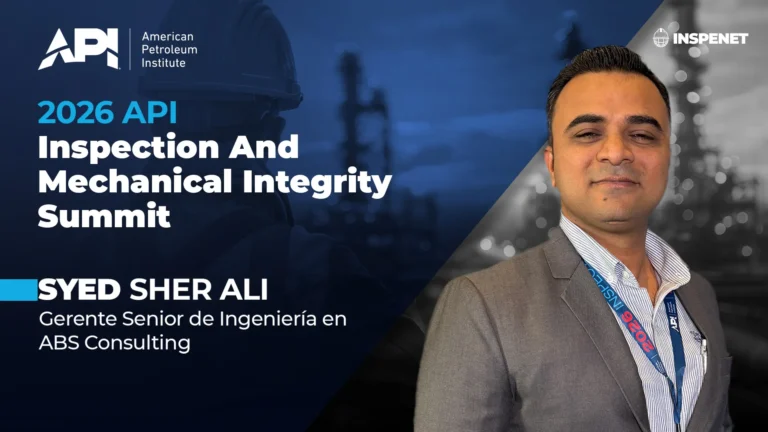 Syed Sher Ali, Senior Manager, Engineering de ABS Consulting, durante API Inspection and Mechanical Integrity Summit 2026, donde abordó la gestión de activos industriales basada en riesgo.