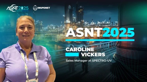 Caroline Vickers, sales manager at SPECTRO-UV, participates in the ASNT 2025 conference representing the company's UV equipment.