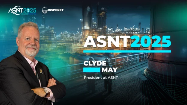 Clyde May, president of ASNT, during the ASNT 2025 event, highlighting the role of NDT in global industrial safety.