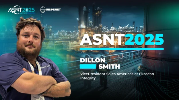 Dillon Smith, Vice President of Sales for Ekoscan Integrity, at ASNT 2025 representing the industrial inspection technology company.