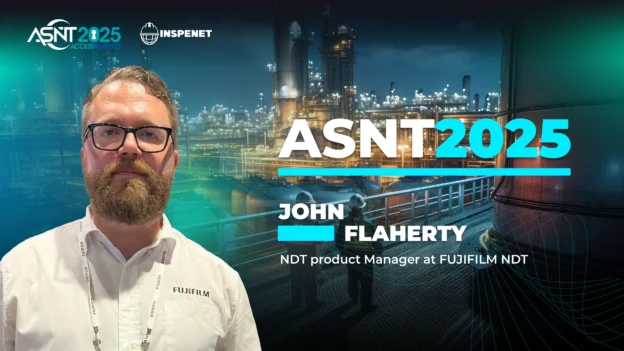 Portrait of John Flaherty, Product Manager at FUJIFILM NDT, during the ASNT 2025 event.