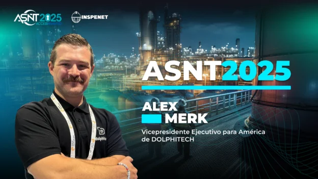 Alex Merck, vicepresidente ejecutivo para América de Dolphitech, participa en la convención ASNT 2025.