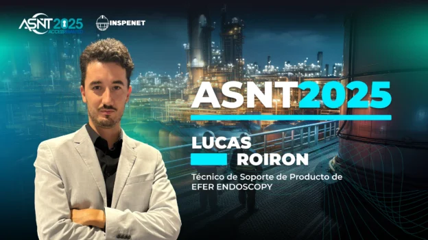 Lucas Roiron, Técnico de Soporte de Producto en EFER ENDOSCOPY, durante su participación en ASNT 2025.