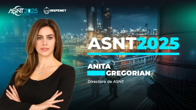 Retrato de Anita Gregorian, Directora de ASNT, como parte de la imagen oficial del evento ASNT 2025.