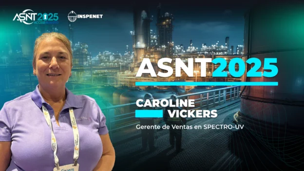 Caroline Vickers, gerente de ventas de SPECTRO-UV, participa en la conferencia ASNT 2025 representando los equipos UV de la empresa.